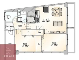 コウフハイツ片山【4号室】の間取り