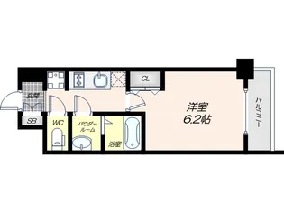 プレサンス上町台夕陽丘【2階】の間取り