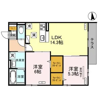 モンテゾーロ西田辺【3階】の間取り