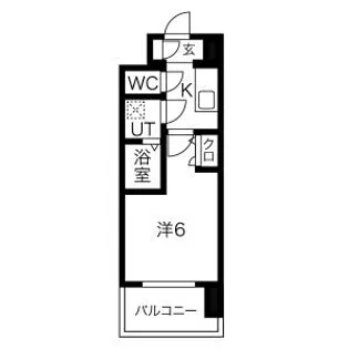 エスリードレジデンス大阪ザ・クラス【3階】の間取り