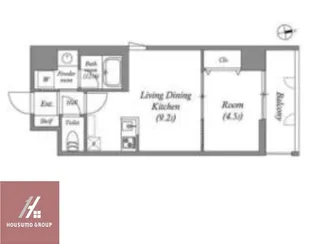 ブロード服部天神駅前レジデンス【8階】の間取り