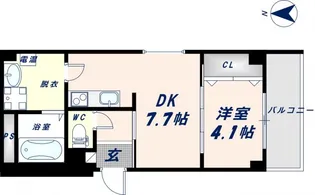 プリエール高井田【8階】の間取り