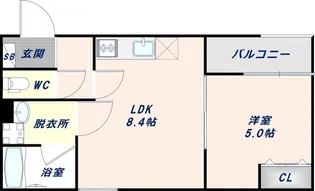 badge nagata Ⅱ【2階】の間取り