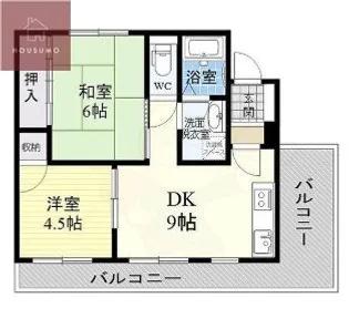 平野第一マンション【6階】の間取り