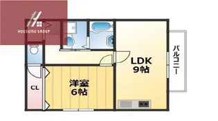 SQUD HAIZUKA【105号室】の間取り