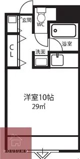 江坂アパートメント【407号室】の間取り