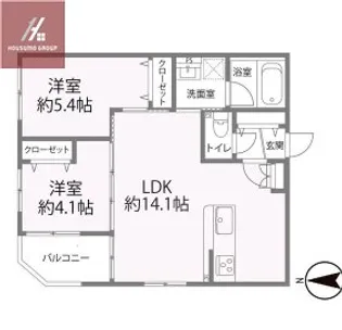 グラン今里NORTH【205号室】の間取り