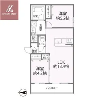 グラン今里NORTH【207号室】の間取り