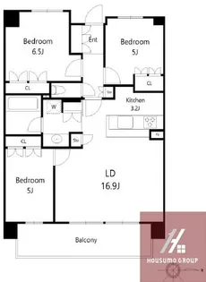 リバーガーデン四天王寺【9階】の間取り