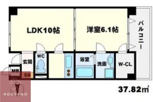 クレセント千里中央【3階】の間取り