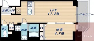 コンフォリア・リヴ新大阪WEST【10階】の間取り