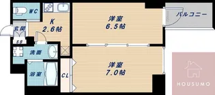 コンフォリア・リヴ新大阪WEST【9階】の間取り