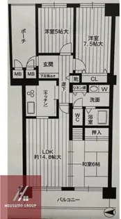 ファミールハイツ北大阪4号棟【304号室】の間取り