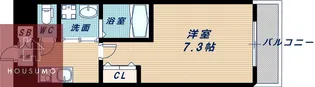 グローリア新北野【3階】の間取り