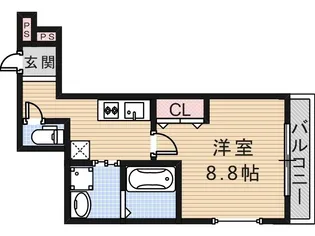 フジパレス我孫子前Ⅰ番館【2階】の間取り