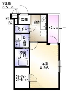 Casa d’oro清水丘【2階】の間取り