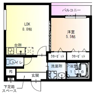 フジパレス住吉山之内【3階】の間取り