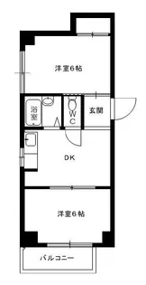 OK平野ハイツ【102号室】の間取り