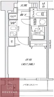 セレッソコートリバーサイドOSAKA【2階】の間取り