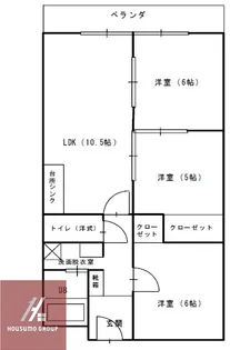 グリーンハイツ利倉【302号室】の間取り