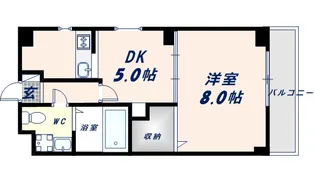 ラカーサ今里【4階】の間取り