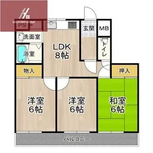 エステート野崎【2階】の間取り