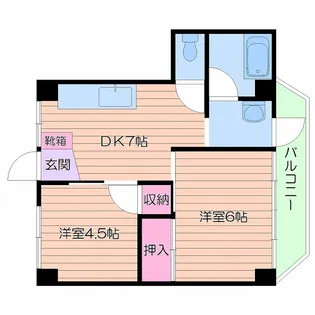 ユートーマンション【2階】の間取り