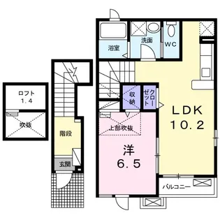 ブリリアント ロック【202号室】の間取り