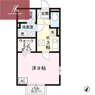 ハイツ南紀【1階】の間取り