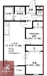 EIJU加島A(北側)【201号室】の間取り