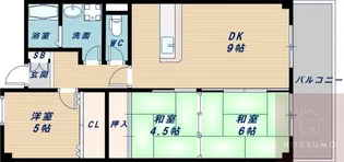 アスティオン江坂【206号室】の間取り