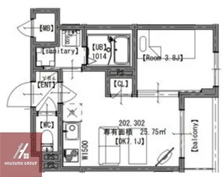 AXIA CITY大阪淡路【102号室】の間取り