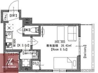 AXIA CITY大阪淡路【103号室】の間取り
