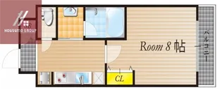 クオーレ玉造【3階】の間取り