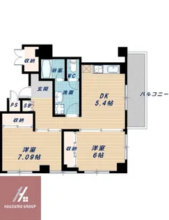 ドリームコート豊中【5階】の間取り