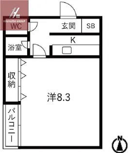 JPアパートメント東大阪【102号室】の間取り