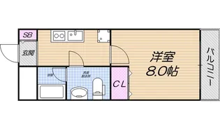 プレミアム西田辺【7階】の間取り