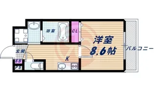 ウエストコクーン阿倍野【2階】の間取り