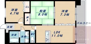 パークハイツアイリス5号館【3階】の間取り