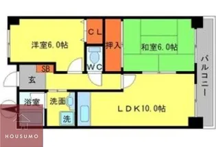 山田マンションビューテラス【4階】の間取り