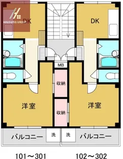 セレッソ新深江【1階】の間取り