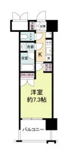 パークフラッツ江坂【614号室】の間取り
