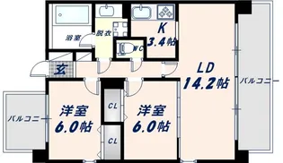 トレス・アコルデ【1105号室】の間取り
