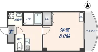 エイチ・ツー・オー新町Ⅱ【3階】の間取り