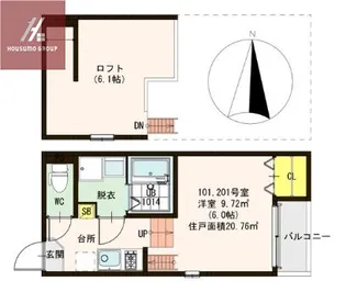 トロワ・スール【2階】の間取り