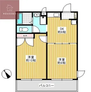 オークグレイス吉田【302号室】の間取り
