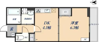 ヴァロンドール中野【2階】の間取り