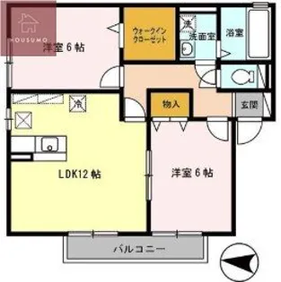 カトル・アン【2階】の間取り