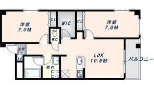 Tスクエア布施【501号室】の間取り