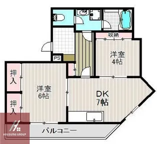 カムネス経大前【1階】の間取り